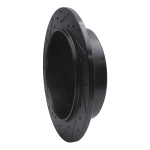 Dodge Nitro Brake Rotor (1) - Rear Right - R1 Concepts - Drilled & Slotted - Black - `07-`12